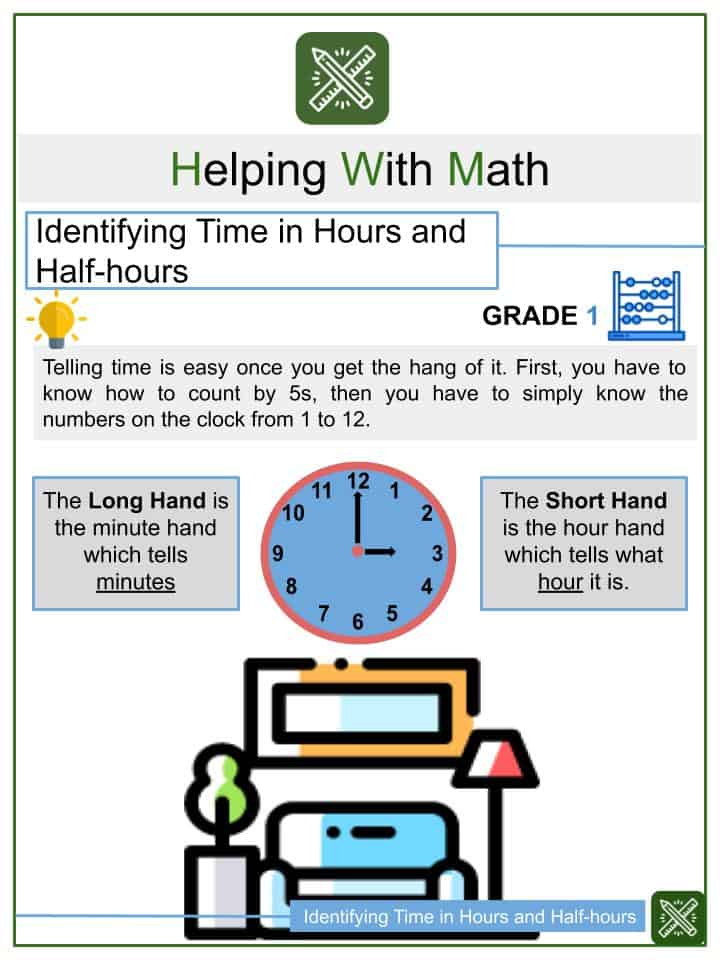 Identifying Time In Hours And Half hours Worksheets Helping With Math
