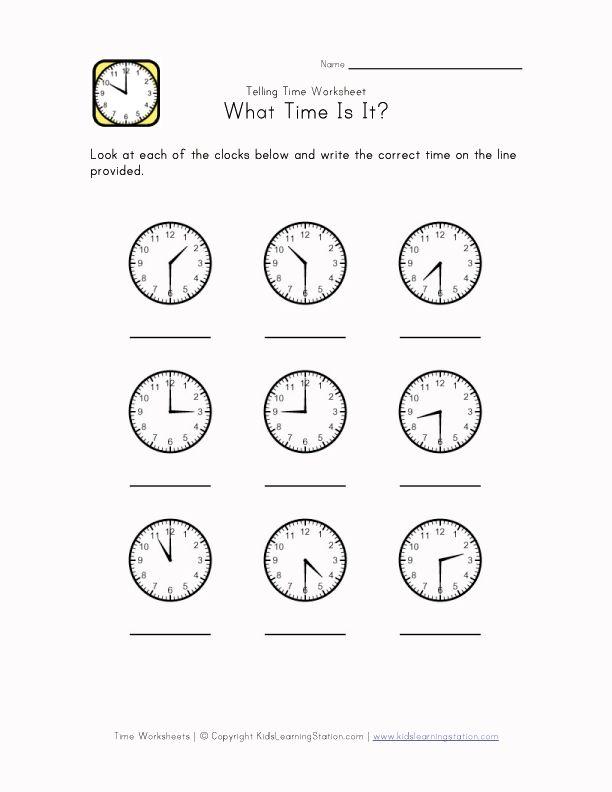 Telling Time Worksheet 30 Minute Intervals Telling Time Worksheets