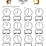 Telling Time To The Hour Worksheet Have Fun Teaching