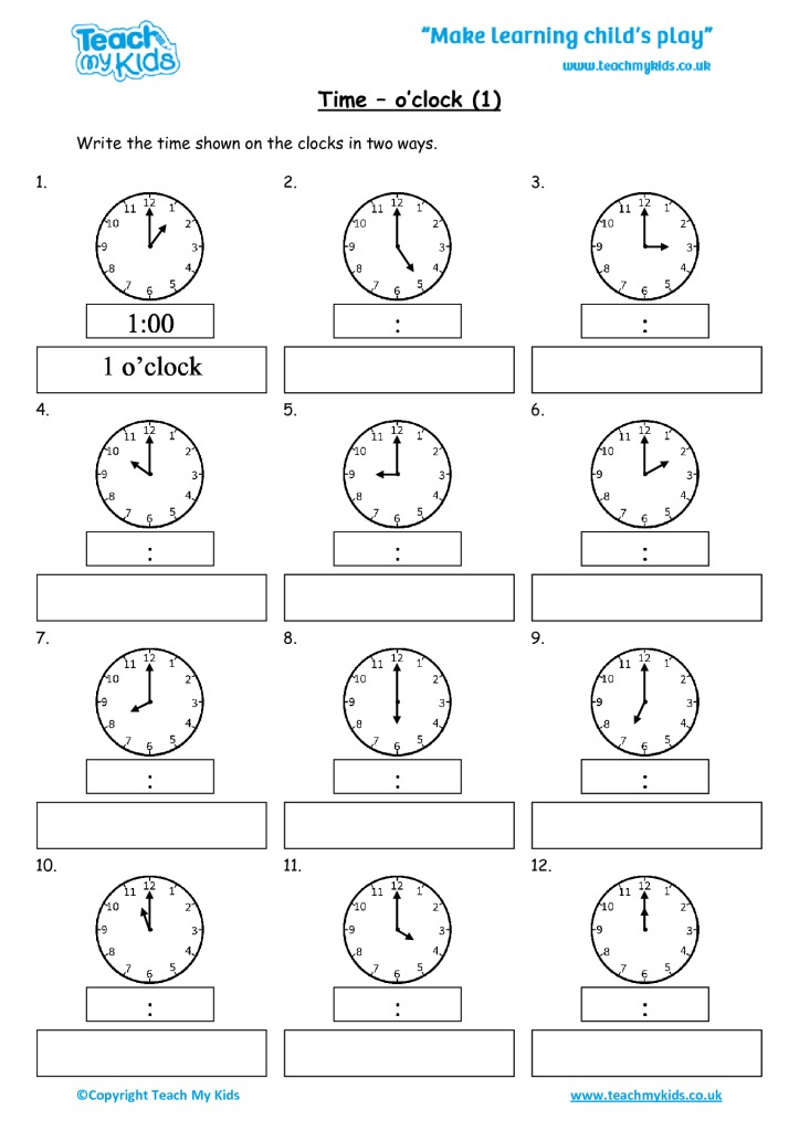 Time O clock 1 TMK Education